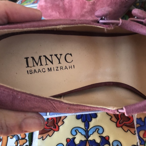 IMNYC Isaac Mizrahi mauve chunky almond toe pump - Picture 4 of 6